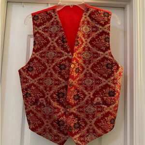 Burgundy and Gold Vest